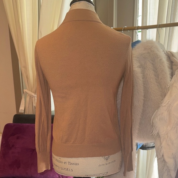 Topshop Camel Mock Turtleneck Sweater women’s size 2 - Picture 4 of 8